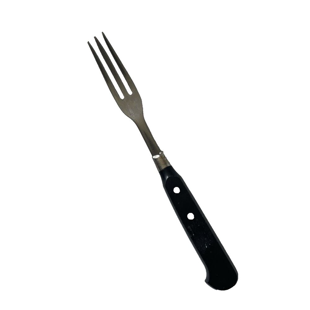 Imperial USA Granny Fork Stainless Steel Black Handle 8" Cooking Utensil Kitchen